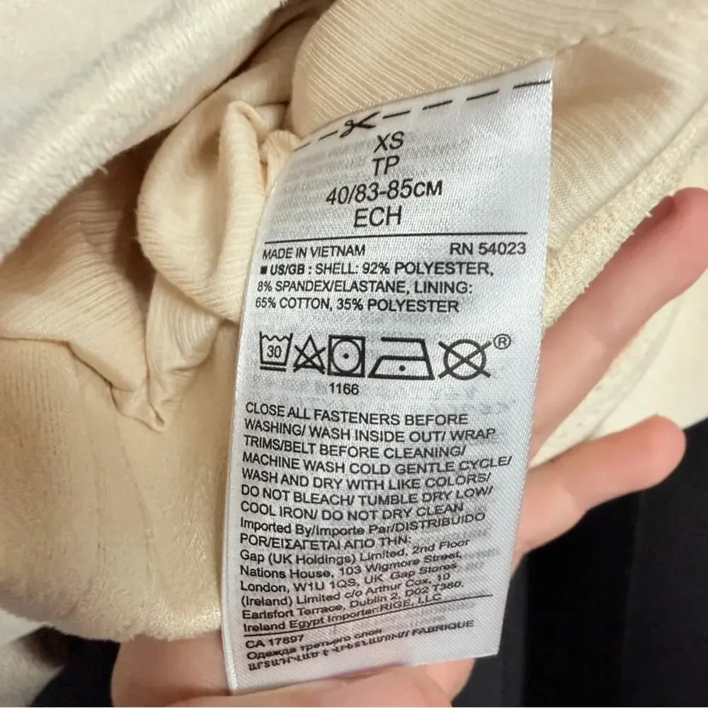 NEW Banana Republic Beige Zip-Up Vegan Suede Moto Jacket Size XS
